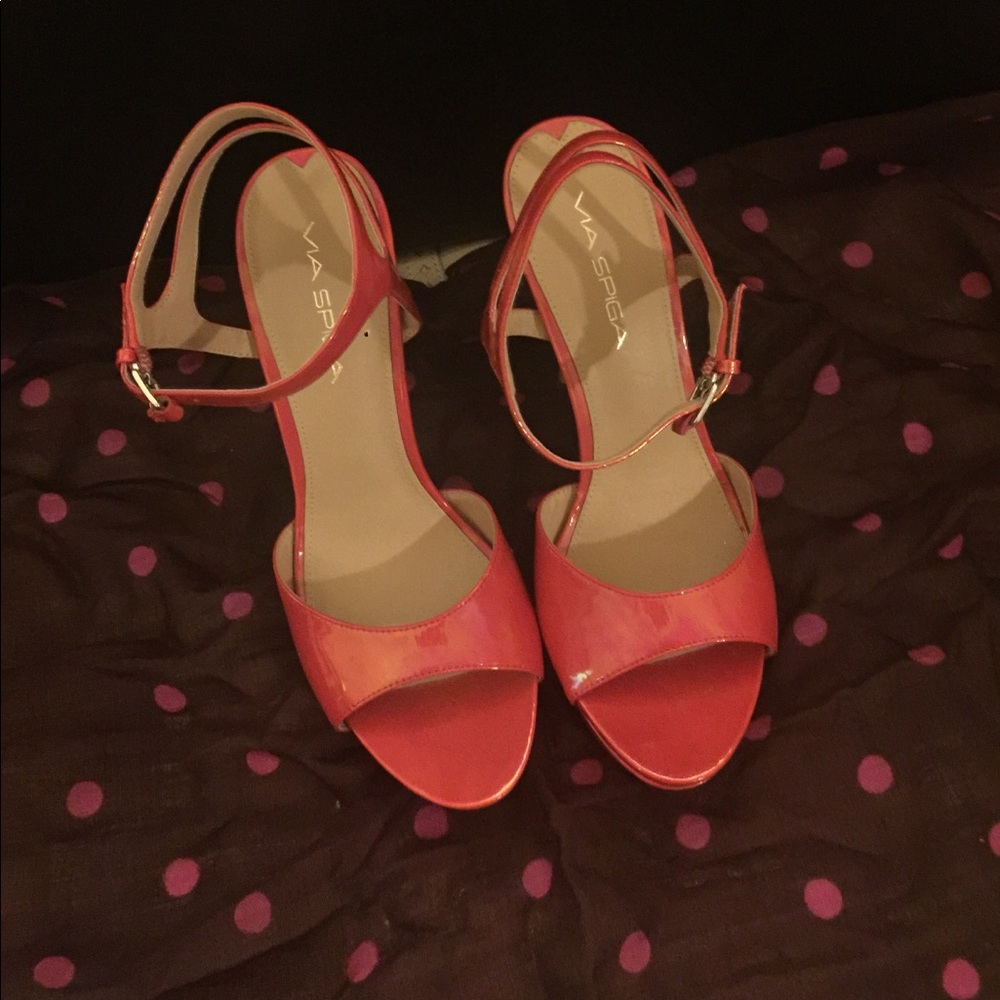 Via Spiga metallic orange shoes